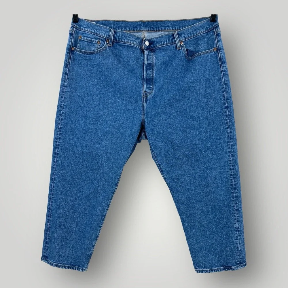 Levi's‎ Premium 501 Jeans Women's 24W Blue Denim Big E Button Fly Stretch